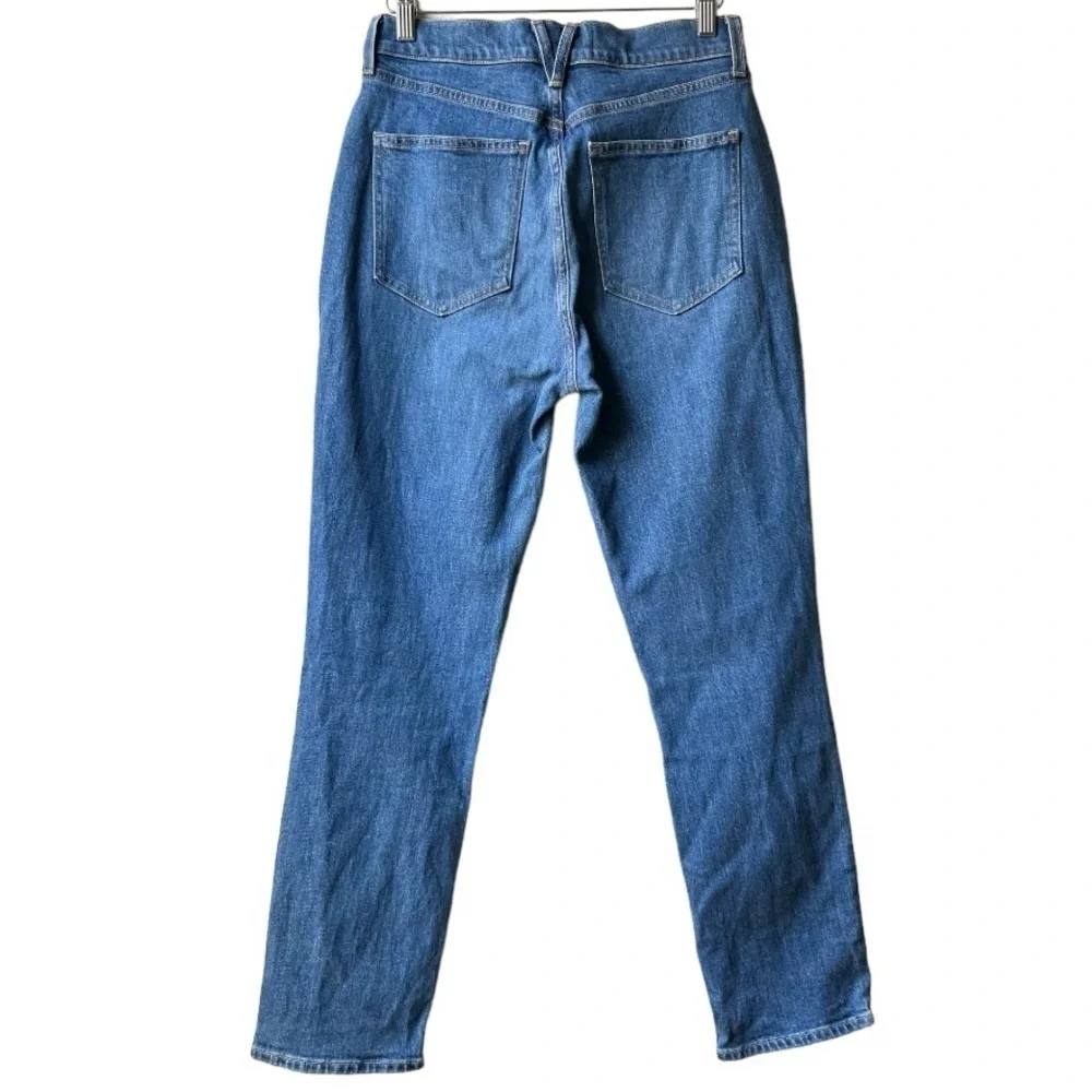 Veronica Beard Blue Alenah Slim Straight Jean in Midmorning Sun Sz 27